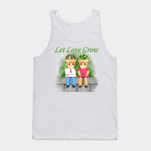 Flower, Manikin, Pot plant, Cactus, Love, Couple Tank Top